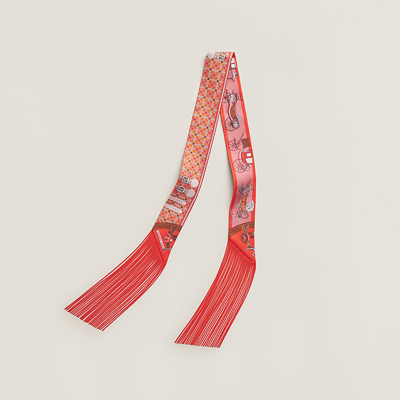 Les Voitures Nouvelles leather fringes Twilly | Hermès USA